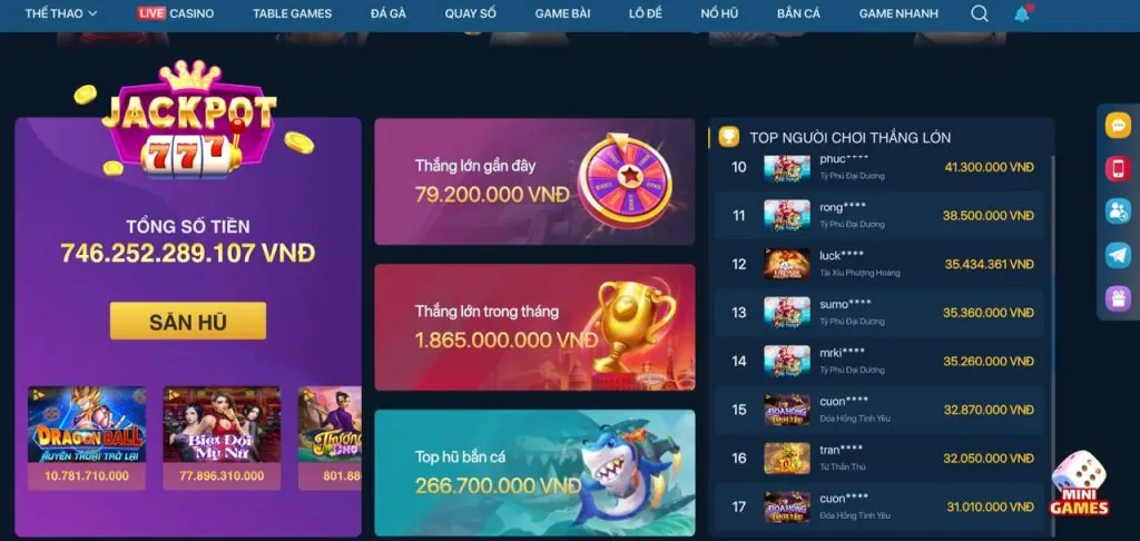 Chương trình VIP và thưởng nạp lại tại Vin55